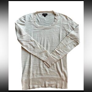 WORTH New York 100% Wool Cream Sweater Petite P NWOT